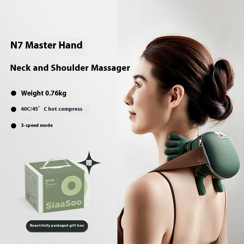 Electric Neck and Shoulder Muscle Massager Wireless Shoulder and Back Kneading Massage Shawl Neck Massager Relax Pain Relief