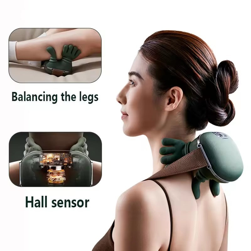 Electric Neck and Shoulder Muscle Massager Wireless Shoulder and Back Kneading Massage Shawl Neck Massager Relax Pain Relief