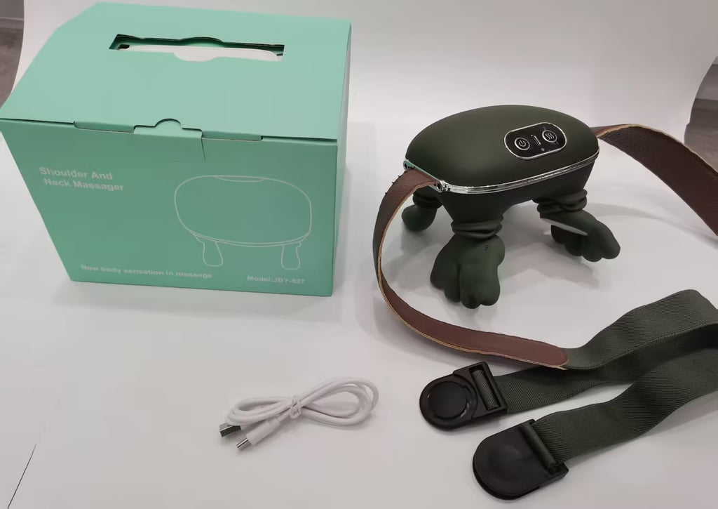 Electric Neck and Shoulder Muscle Massager Wireless Shoulder and Back Kneading Massage Shawl Neck Massager Relax Pain Relief