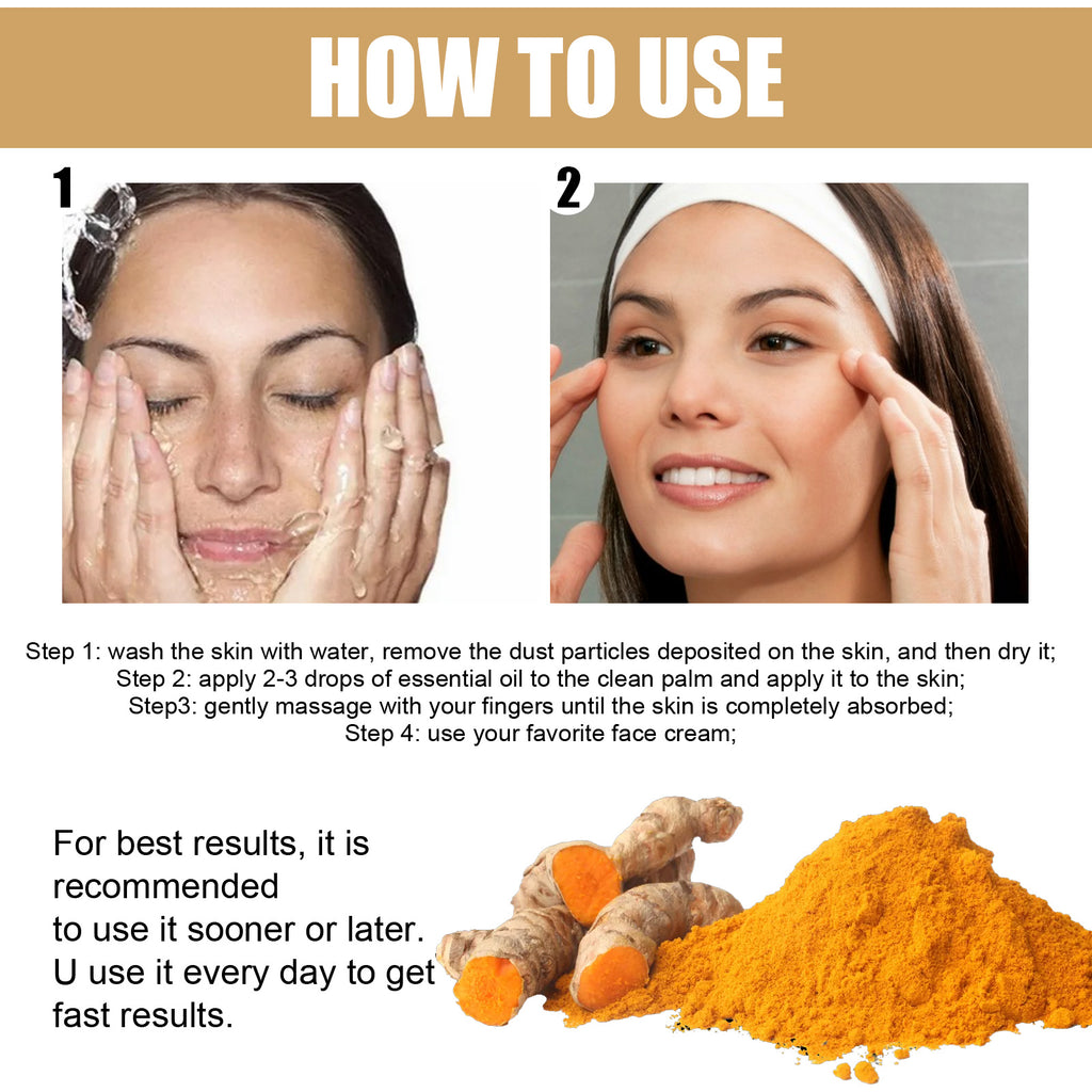 EELHOE Turmeric Dark Spot Correction Face Care Moisturizing and Repairing Skin Tone Serum